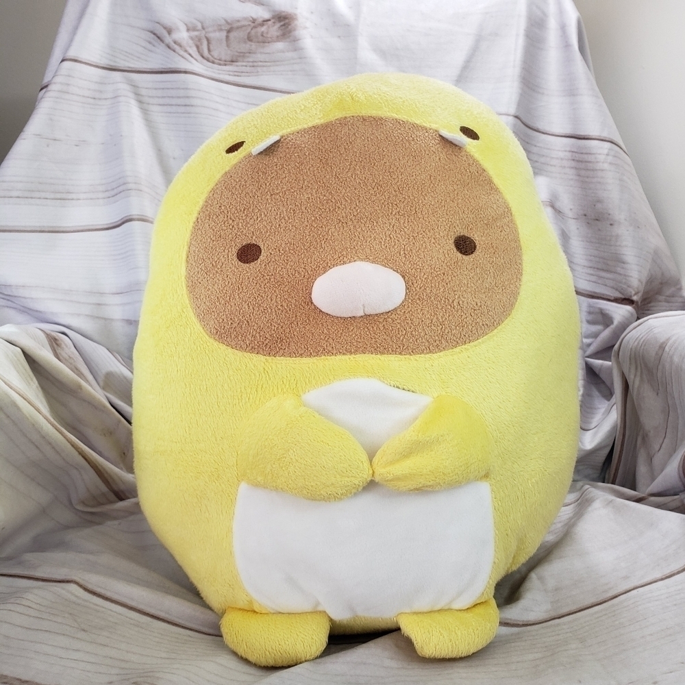 ๐SOLD๐Sumikko Gurashi San-X Yellow Penguin Dinosaur 17 Inch Plush Cuddler 2021 - Picture 9 of 9